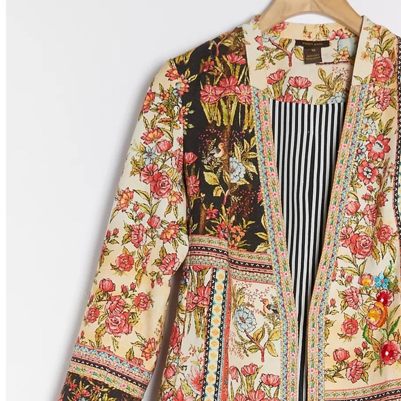 Anthropologie Floral Embroidered Jacket - Picture 2 of 8